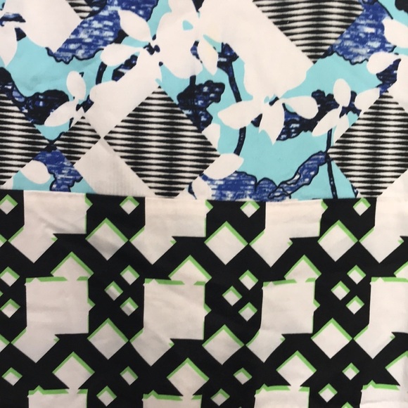 Peter Pilotto for Target geometric floral two tone pencil skirt sz 6 - Picture 6 of 12